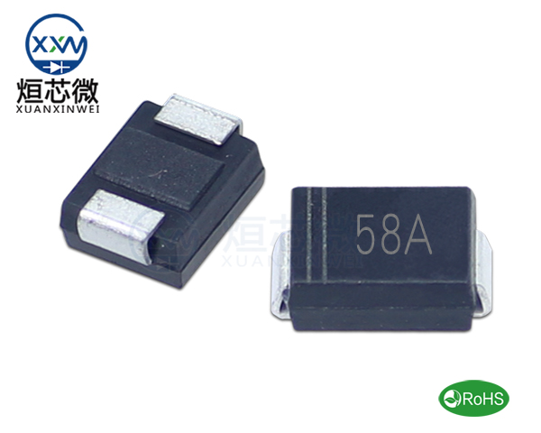 P6SMB58A參數,TVS二極管P6SMB58A瞬態(變)抑制二極管